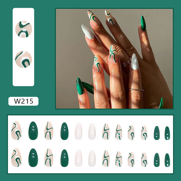 12 Sizes-24 Pcs Press On Nails W202