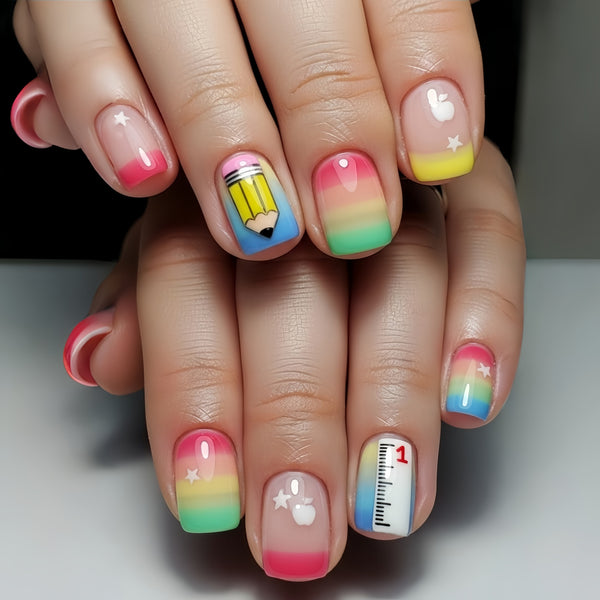 12 Sizes-24 Pcs Press On Nails Y1874