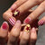 12 Sizes-24 Pcs Press On Nails C1390