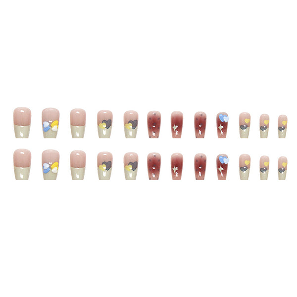 12 Sizes-24 Pcs Press On Nails Z597