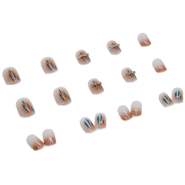 12 Sizes-24 Pcs Press On Nails Z228