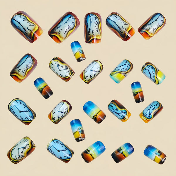 12 Sizes-24 Pcs Press On Nails Y1989