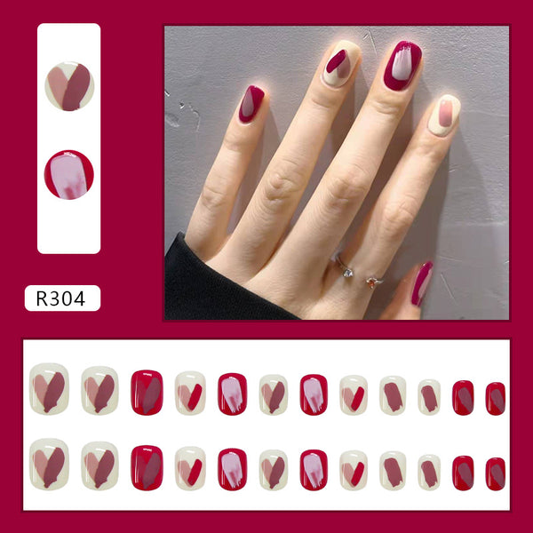 12 Sizes-24 Pcs Press On Nails R281