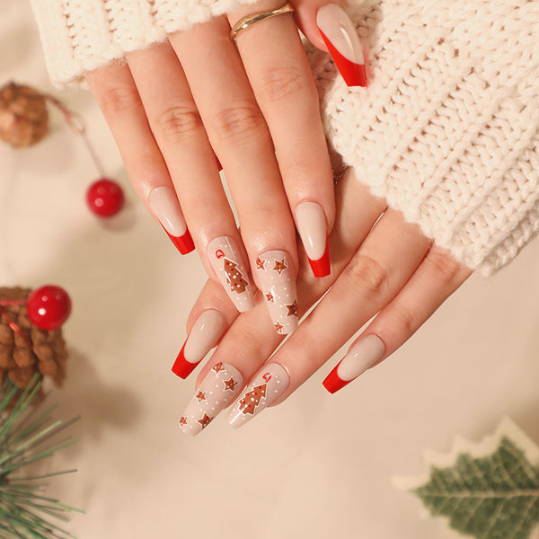 12 Sizes-24 Pcs Press On Nails JP1888