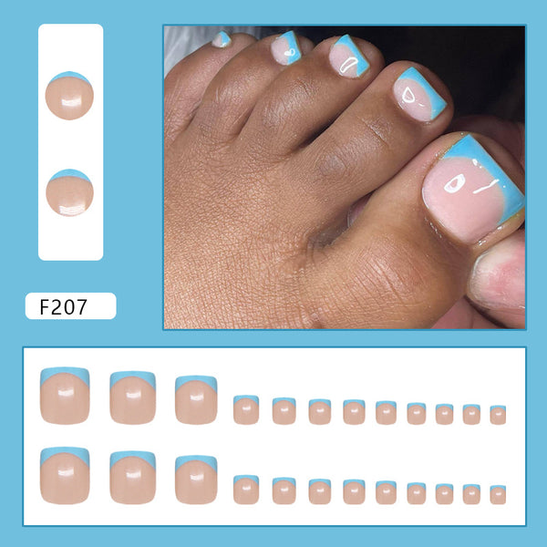 12 Sizes-24 Pcs Press On Nails F207