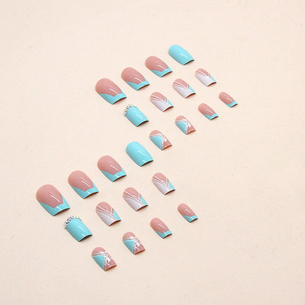12 Sizes-24 Pcs Press On Nails Z625