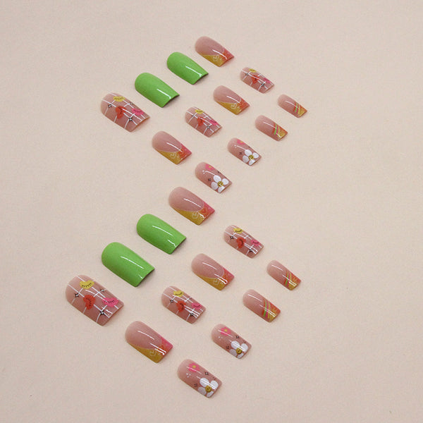 12 Sizes-24 Pcs Press On Nails W1205