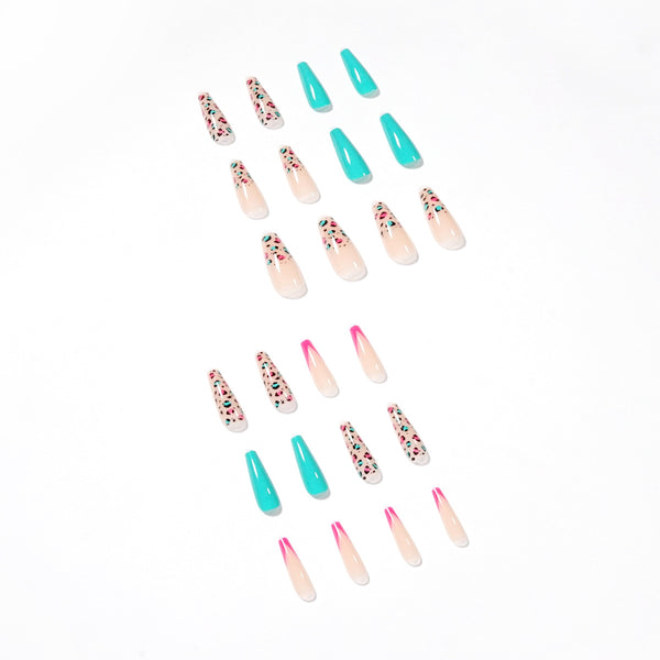 12 Sizes-24 Pcs Press On Nails JP1406