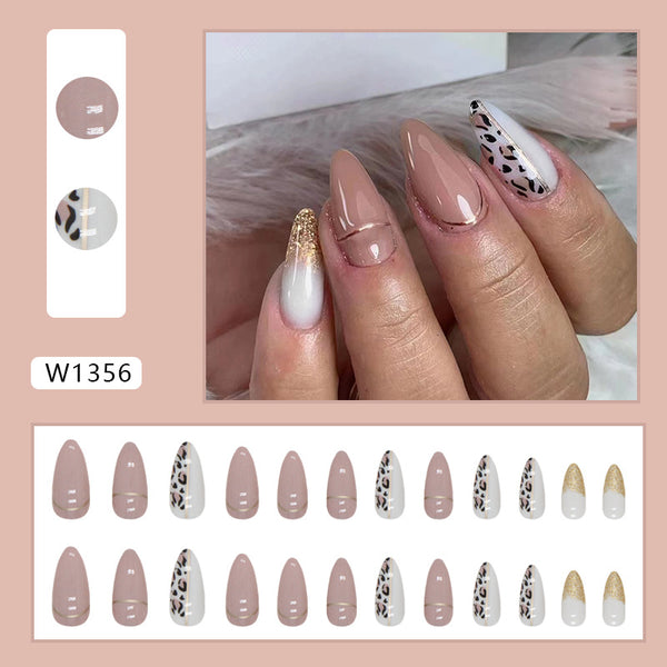 12 Sizes-24 Pcs Press On Nails W1356