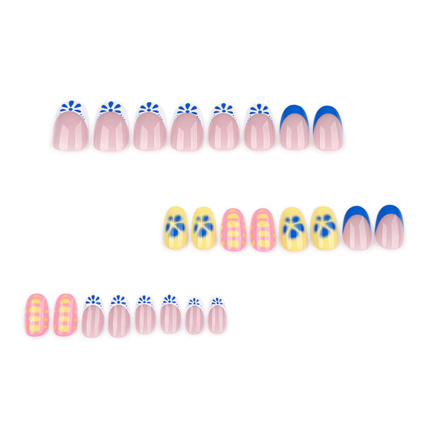 12 Sizes-24 Pcs Press On Nails JP3961