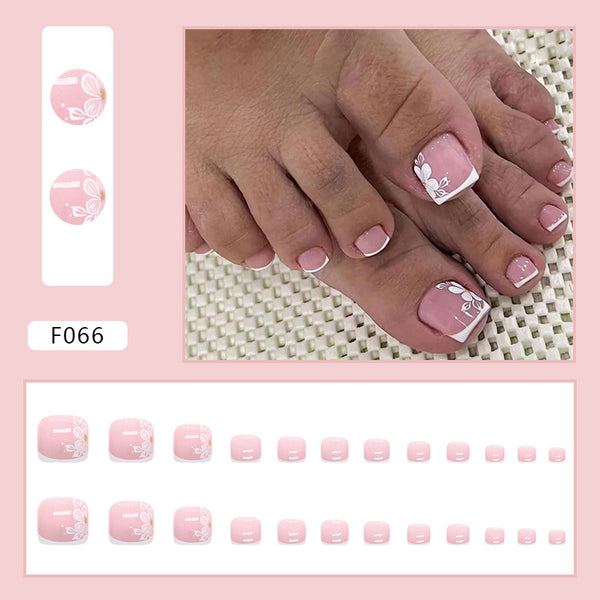 12 Sizes-24 Pcs Press On Nails F066