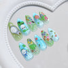 12 Sizes-24 Pcs Press On Nails W2039