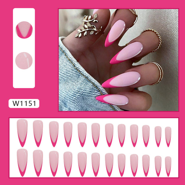 12 Sizes-24 Pcs Press On Nails W1151