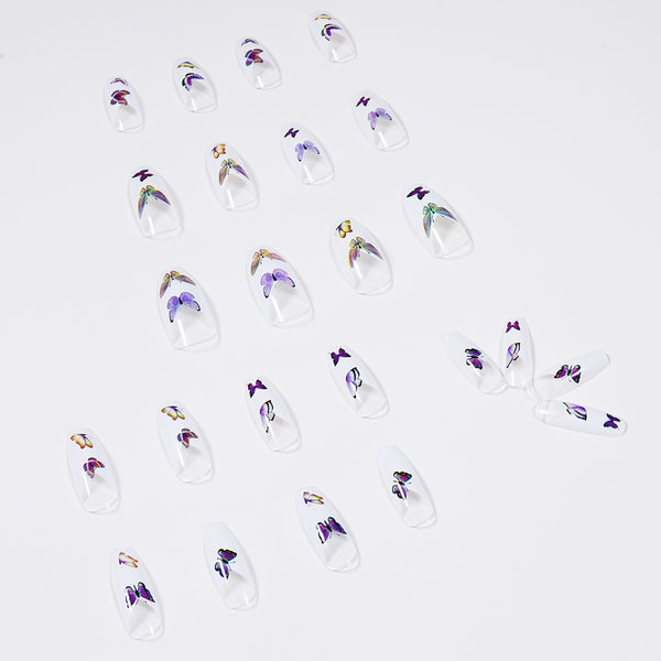 12 Sizes-24 Pcs Press On Nails JP1013