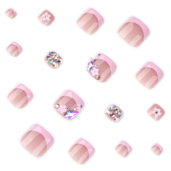 12 Sizes-24 Pcs Press On Nails JP4239