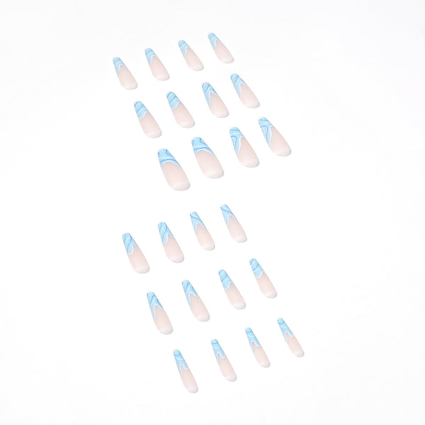 12 Sizes-24 Pcs Press On Nails JP1408
