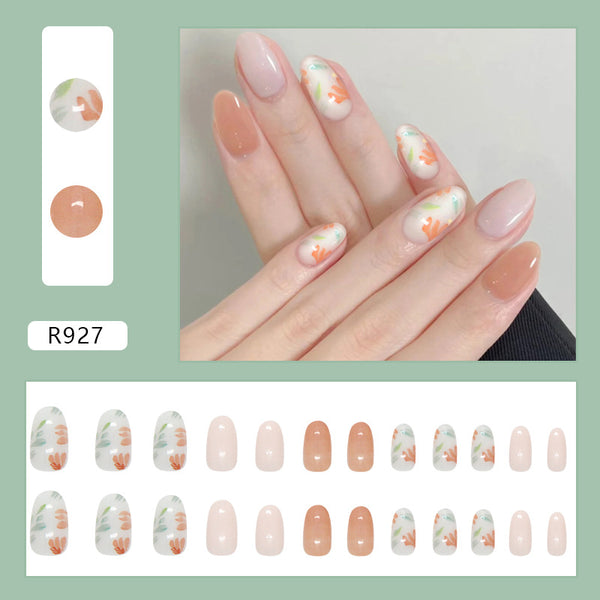 12 Sizes-24 Pcs Press On Nails R927