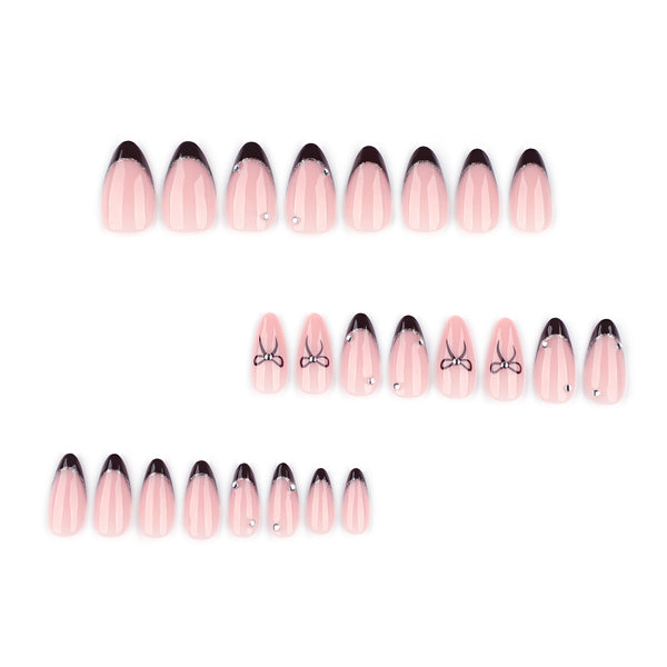 12 Sizes-24 Pcs Press On Nails JP4270