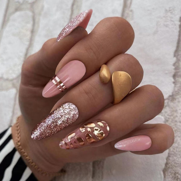 12 Sizes-24 Pcs Press On Nails W1434