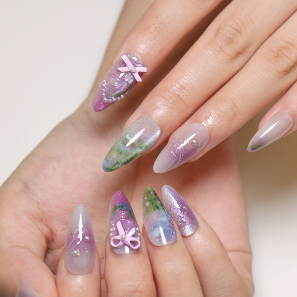 12 Sizes-24 Pcs Press On Nails JP3398