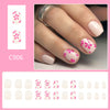 12 Sizes-24 Pcs Press On Nails C906