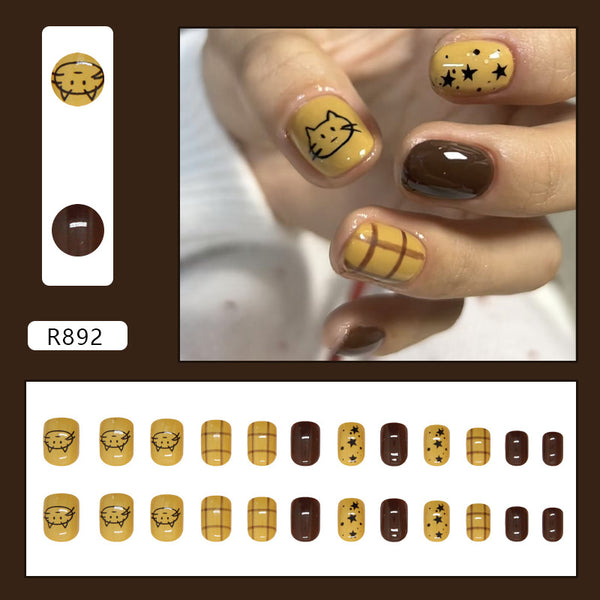 12 Sizes-24 Pcs Press On Nails R892