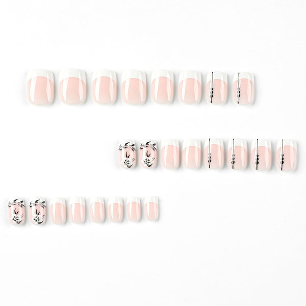 12 Sizes-24 Pcs Press On Nails JP2580