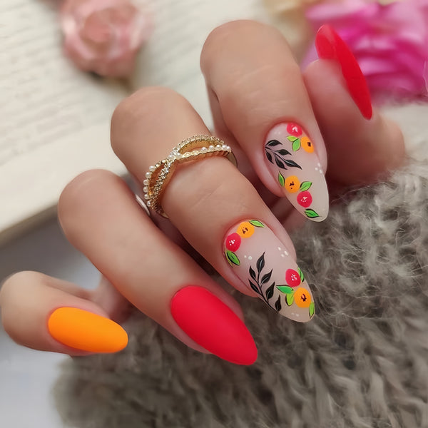 12 Sizes-24 Pcs Press On Nails Y1013