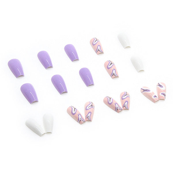 12 Sizes-24 Pcs Press On Nails W156
