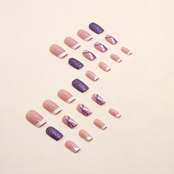 12 Sizes-24 Pcs Press On Nails W396