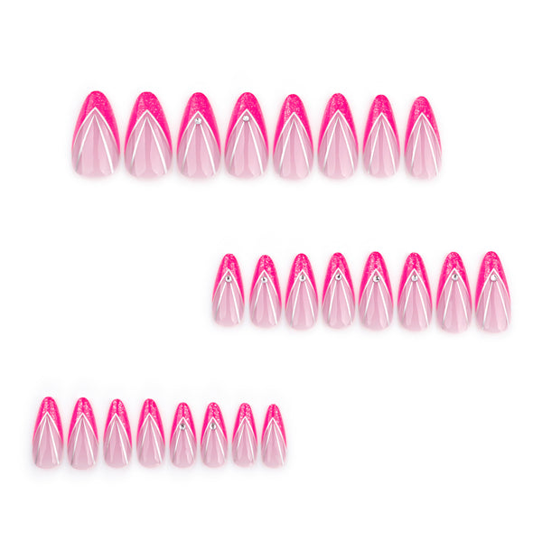 12 Sizes-24 Pcs Press On Nails JP3553