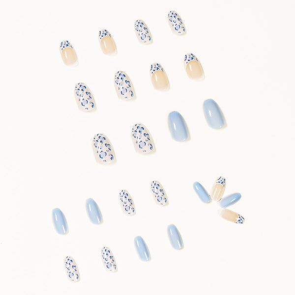 12 Sizes-24 Pcs Press On Nails JP1039