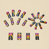12 Sizes-24 Pcs Press On Nails Y193