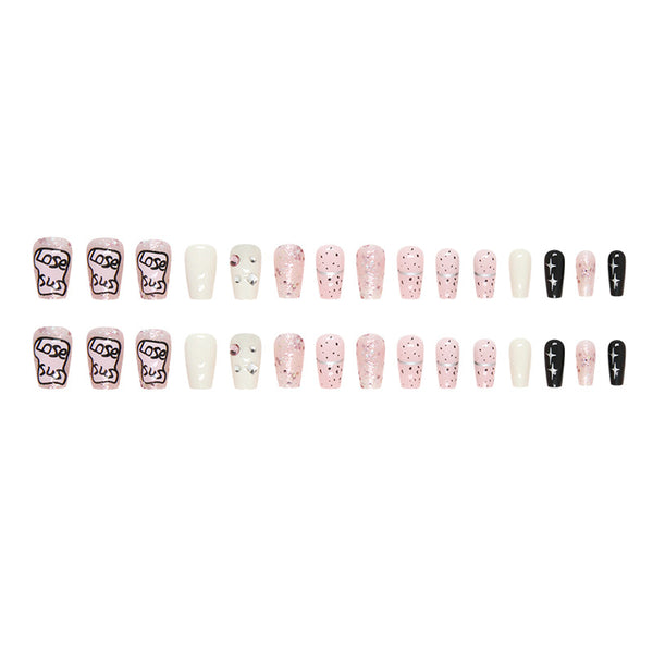 12 Sizes-24 Pcs Press On Nails Z769