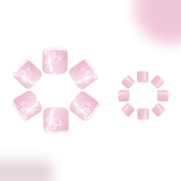 12 Sizes-24 Pcs Press On Nails C1196