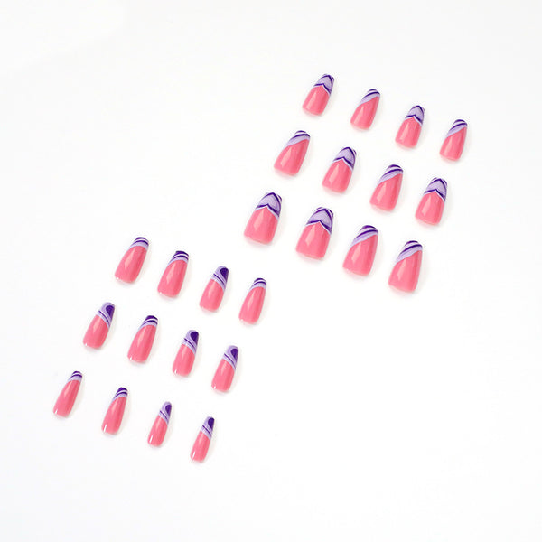 12 Sizes-24 Pcs Press On Nails JP1341
