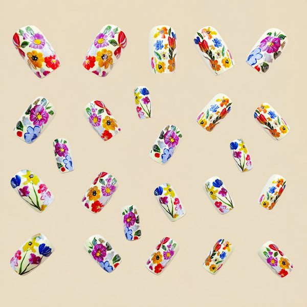 12 Sizes-24 Pcs Press On Nails Y713