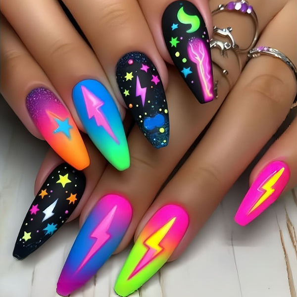 12 Sizes-24 Pcs Press On Nails Y802