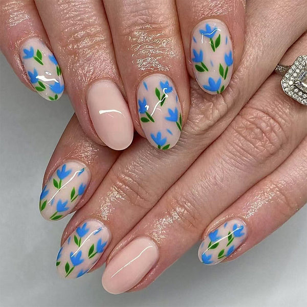 12 Sizes-24 Pcs Press On Nails C887