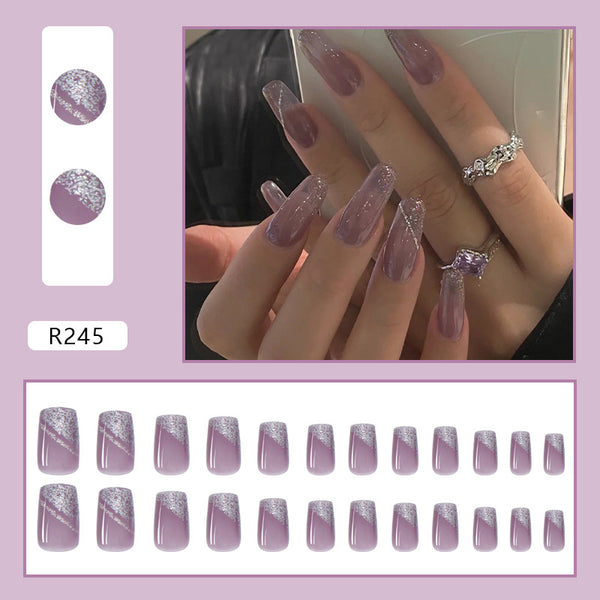 12 Sizes-24 Pcs Press On Nails R241