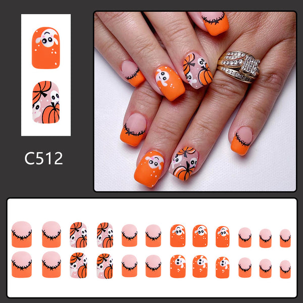 12 Sizes-24 Pcs Press On Nails C512