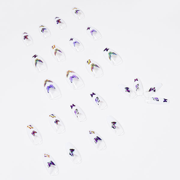 12 Sizes-24 Pcs Press On Nails JP1013