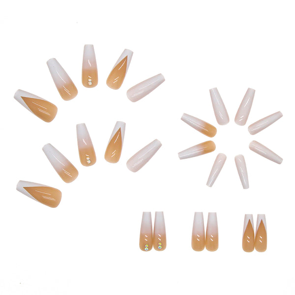 12 Sizes-24 Pcs Press On Nails Z143