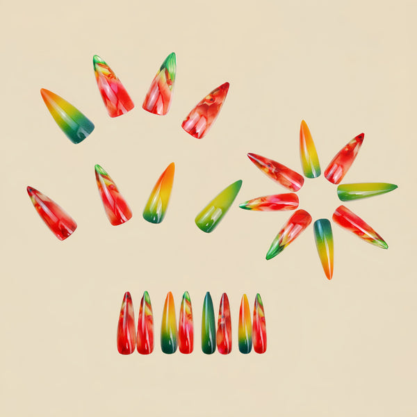 12 Sizes-24 Pcs Press On Nails Y1485