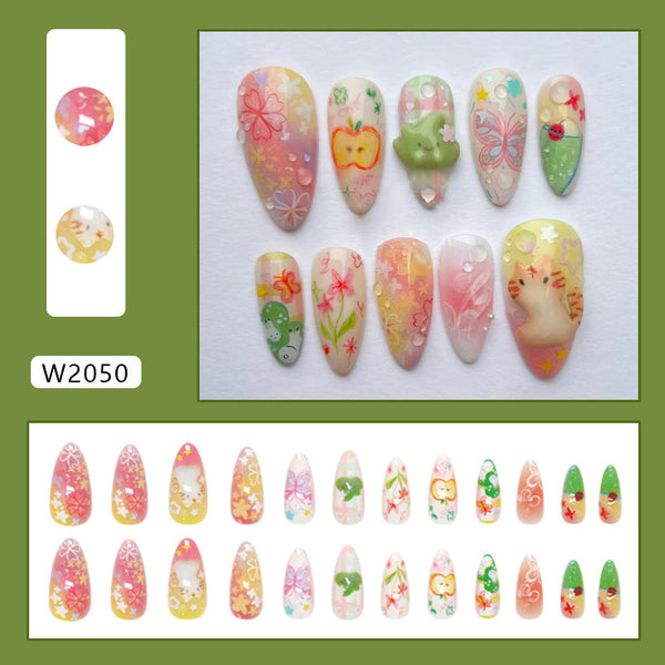 12 Sizes-24 PcsPress On Nails W2050