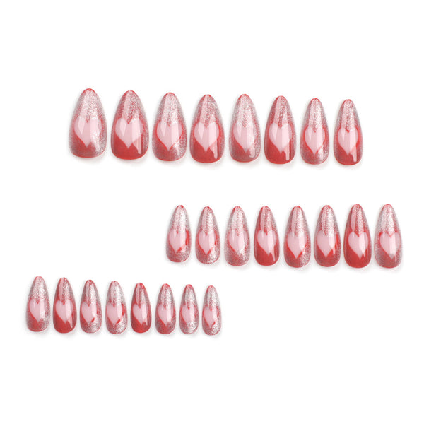 12 Sizes-24 Pcs Press On Nails JP3136