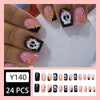 12 Sizes-24 Pcs Press On Nails Y140
