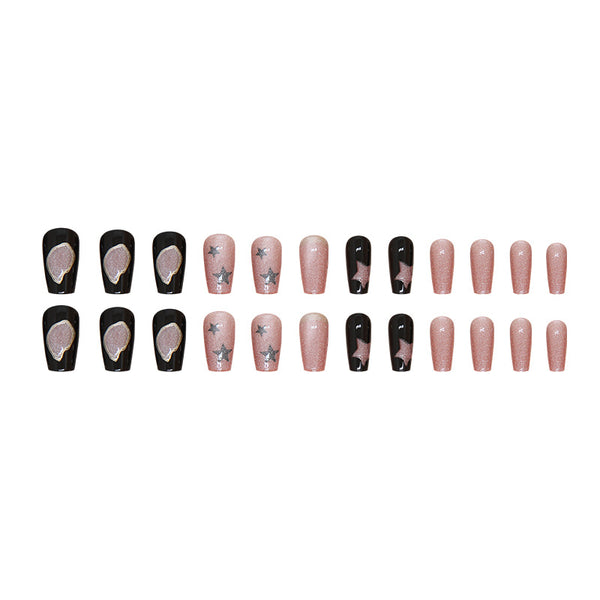 12 Sizes-24 Pcs Press On Nails MY034