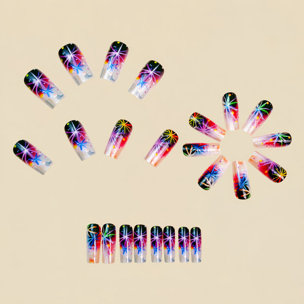 12 Sizes-24 Pcs Press On Nails Y1456