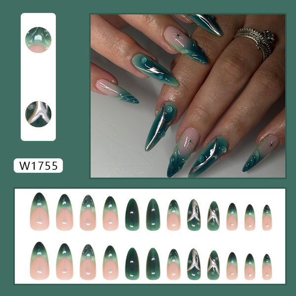 12 Sizes-24 Pcs Press On Nails W1755